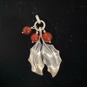 James Avery holly leaf pendant